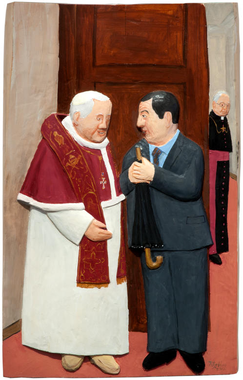 The Pope in conversation with Sarkozy